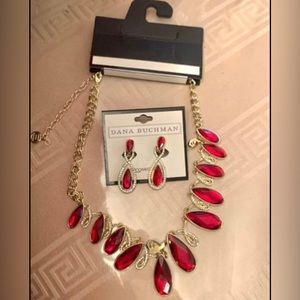 Red Dana Buchman Necklace & Earrings Set - BRAND NEW IN PACKAGING